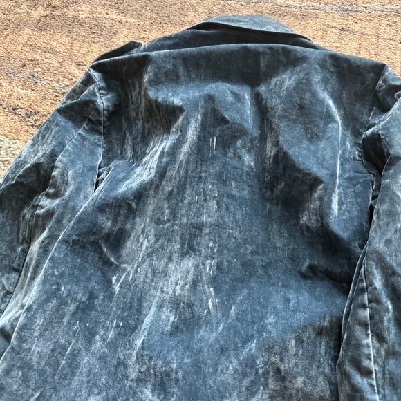 Women's Vintage 70's Expressions by Campus Blue Velour Button Up Jacket Sz M VTG - Picture 2 of 5